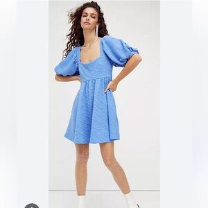 Free People Blue Mini Dress